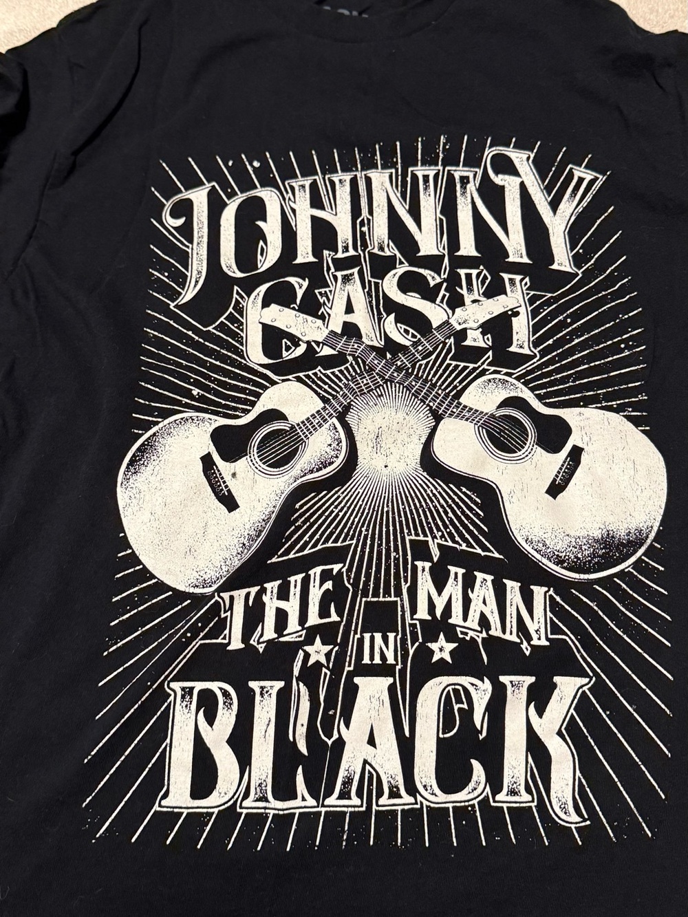 Johnny Cash Black Short Sleeve Graphic Tee